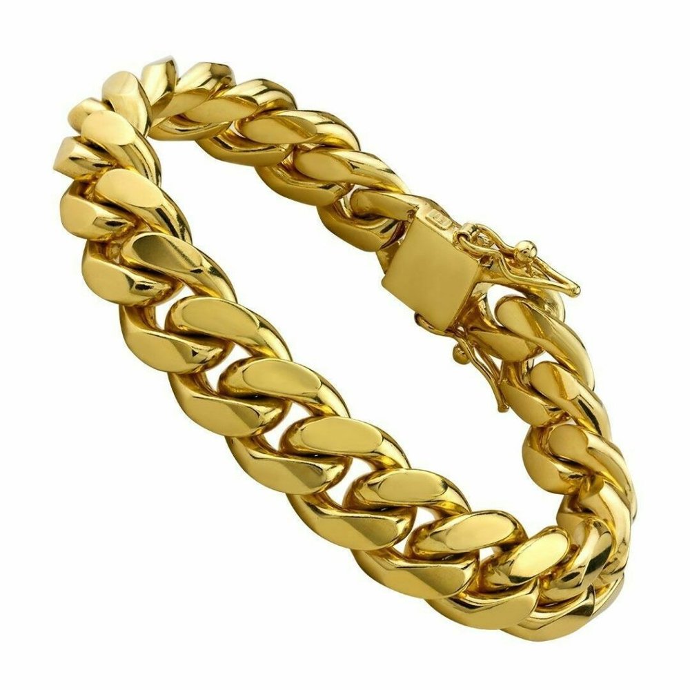 Men's Gold Heavy Miami Cuban Link Bracelet